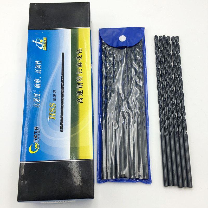 常州万绥直柄加长黑色麻花钻300*3 4 5 6 7 8 9 10 11 12超长钻头