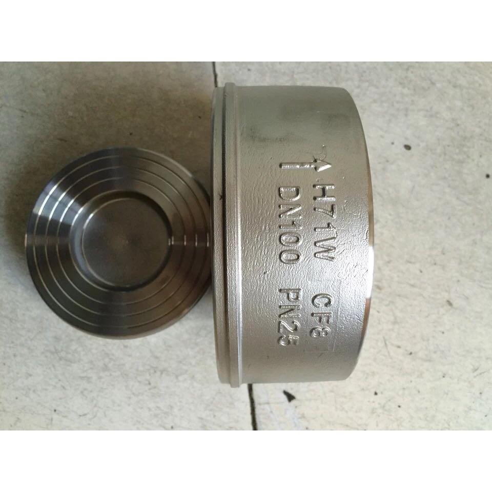 江苏华英阀业/H71W-25P不锈钢304弹簧对夹式止回阀单向逆止阀