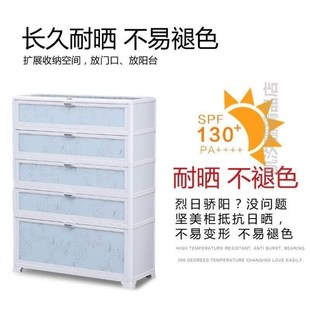 柜玻璃简约门口鞋 铝合金鞋 阳台收纳D储物柜室O外家用}防水现代防