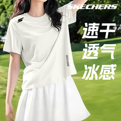 斯凯奇短袖t恤女款夏季吸湿排汗