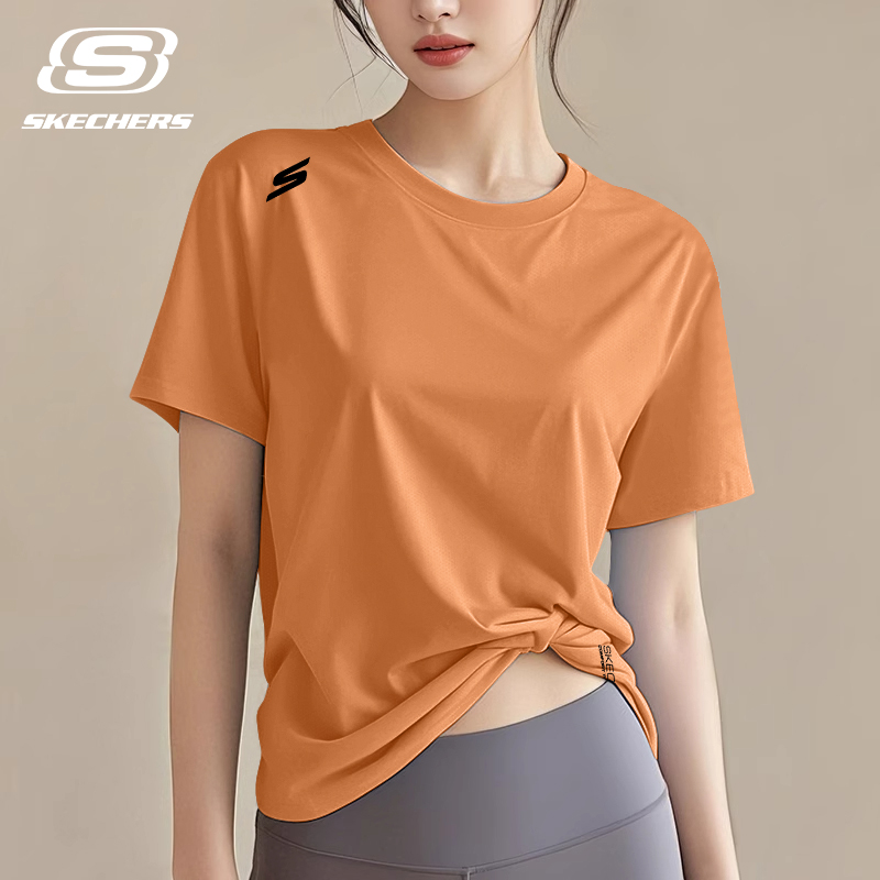 斯凯奇运动T恤女健身衣瑜伽服