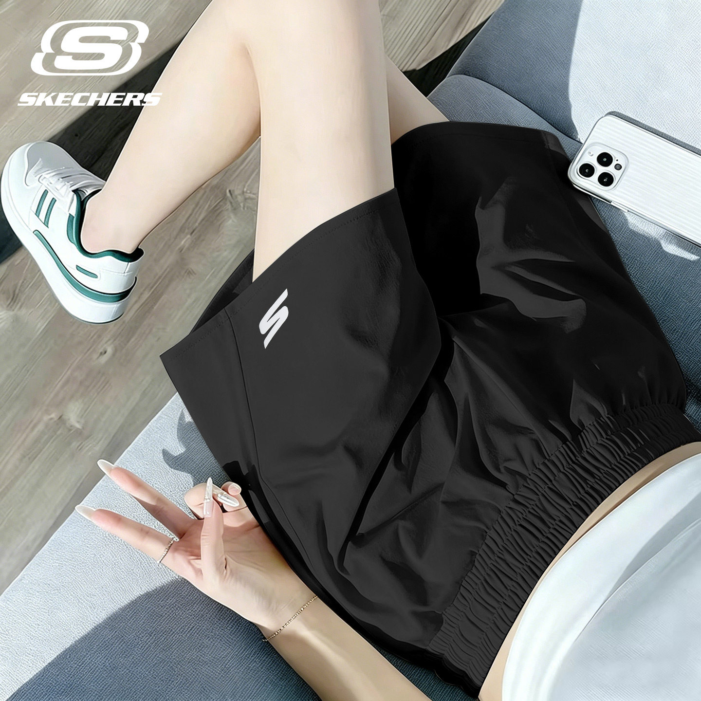 斯凯奇运动短裤女款夏季2026新款阔腿速干裤跑步休闲裤凉感健身裤
