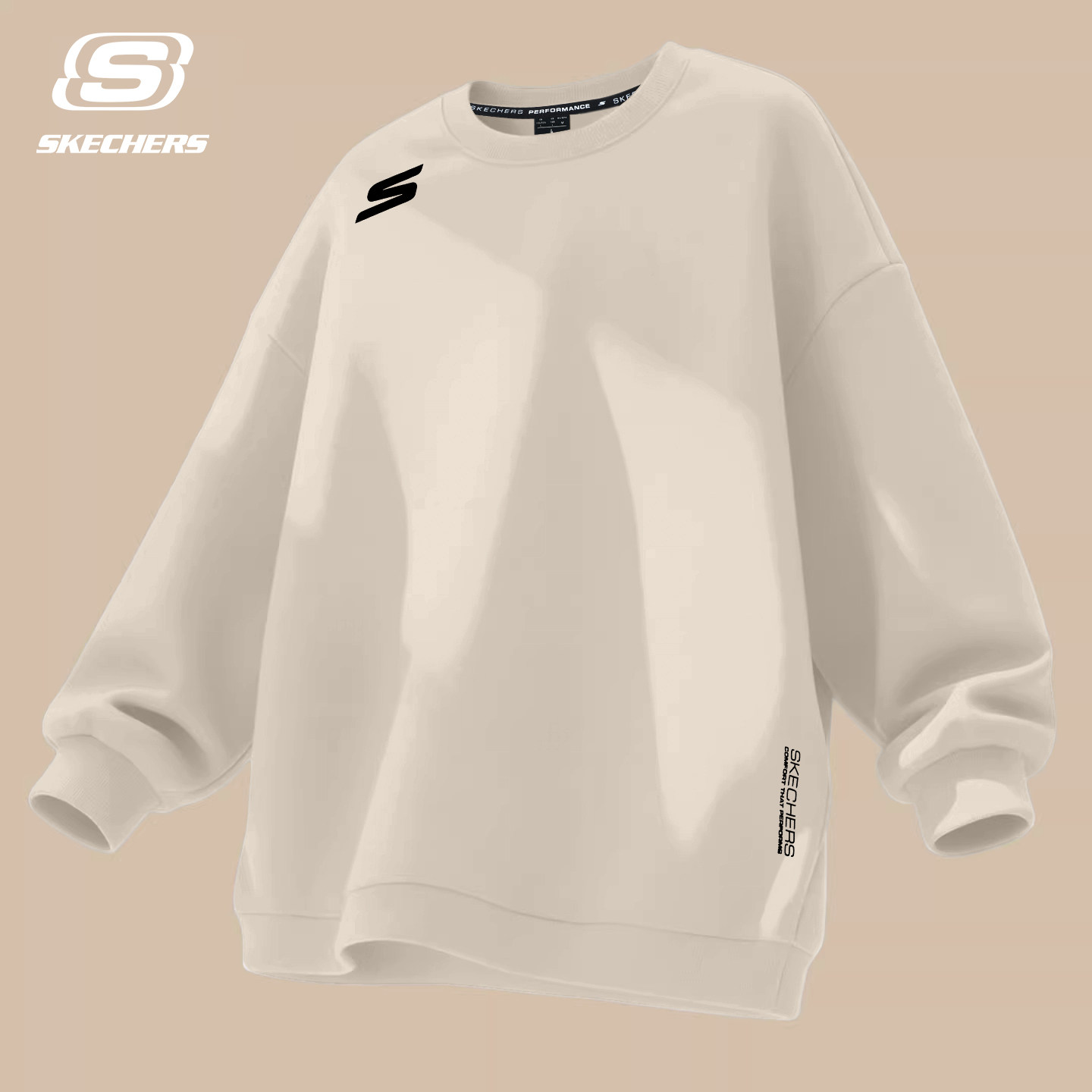 斯凯奇圆领卫衣男女款2026春季新款时尚内搭打底衫运动长袖情侣装