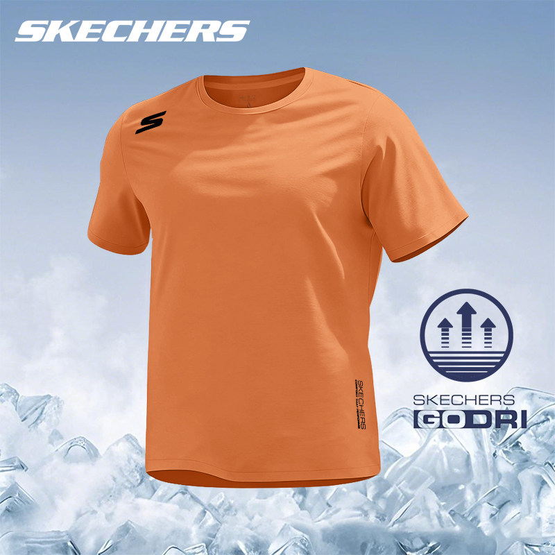 斯凯奇速干衣男款短袖t恤2026新款正品透气快干t恤羽毛球服健身衣
