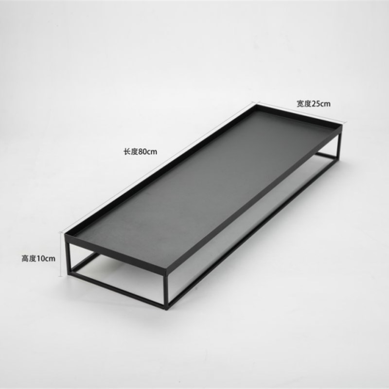 微景观铁艺座盘支架 枯山水沙盘  山石枯木玄关 茶具底座摆件