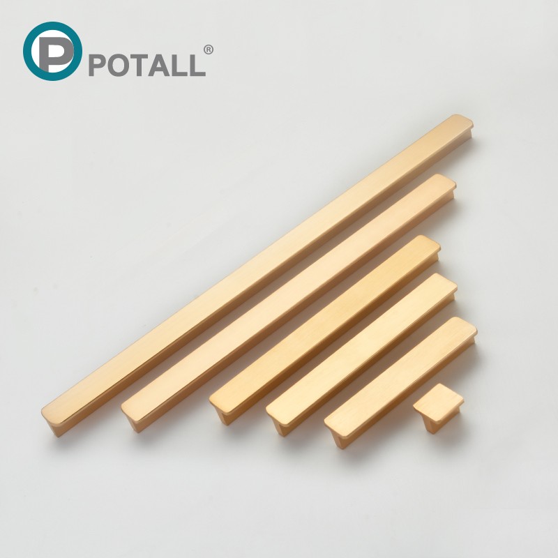 铝合金实心黑色拉手T字型加长拉手衣柜橱柜柜门拉丝金色抽屉拉手