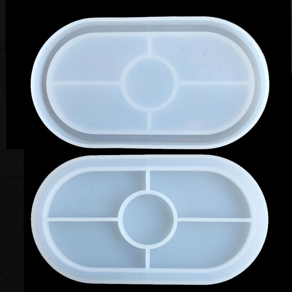 网红DIY Oval Mold Ashtray Mold Coaster Flexible Silicone Tra