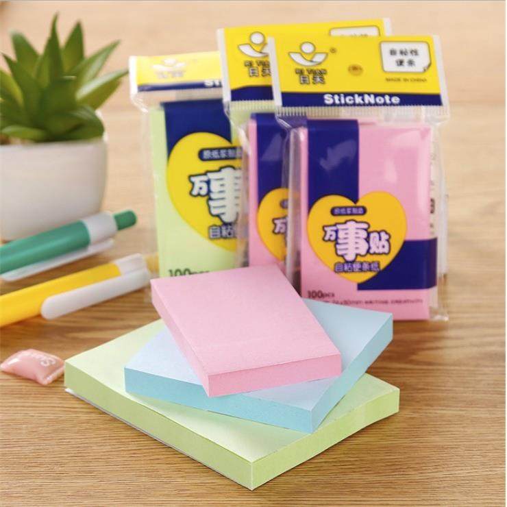 便利贴条纸自粘式便签纸办公室备忘彩色便利条外卖便签小本子可撕
