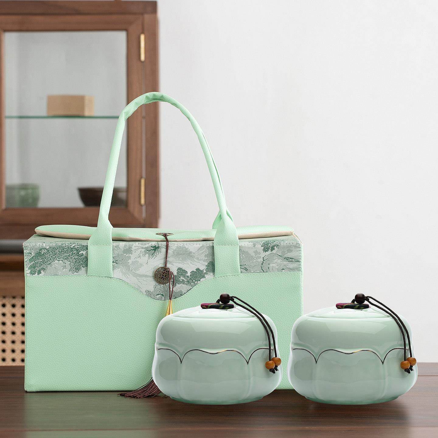 中式高档茶叶罐空礼盒包装盒空盒礼袋国风普洱茶红茶绿茶毛尖白茶,餐饮具,茶叶罐,淘宝优惠券,粉丝福利购,淘宝优惠卷