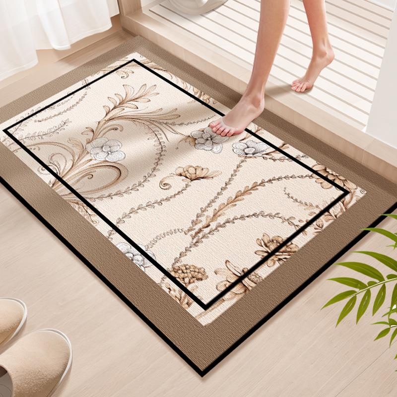 浴室吸水地垫卫生间门口软硅藻泥门垫洗手间厕所防滑脚垫卫浴地毯