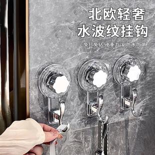 吸盘挂钩家用免打孔卫生间无痕强力承重浴室挂钩单钩门后收纳挂钩