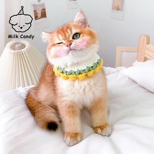 饰品小配饰 猫咪项圈围脖小狗狗脖圈宠物围兜项链布偶猫猫口水巾装