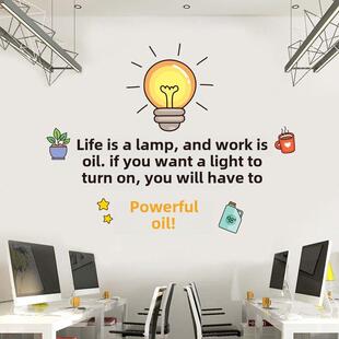 创意办公室墙壁装饰，鼓舞人心的墙壁贴纸，不干胶口号，激励员工