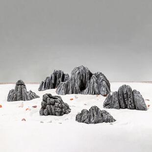 创意彷真假山石种植盆栽盆景配件沙盘布景装饰家用鱼缸造景摆件