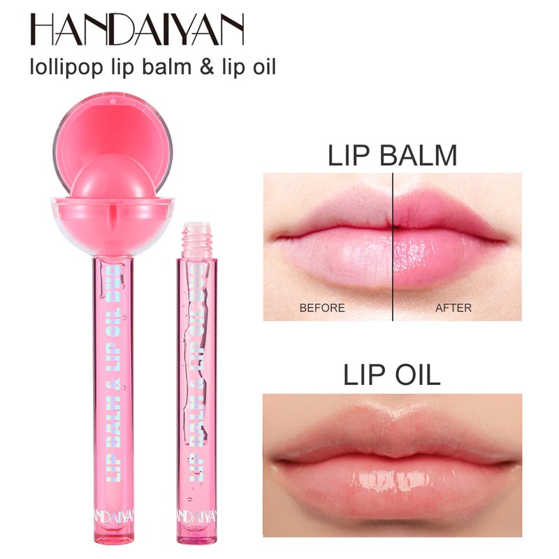 速发Two-in-one Lollipop Color Change Lip Balm Lipstick 彩妆/香水/美妆工具 化妆/美容工具 原图主图