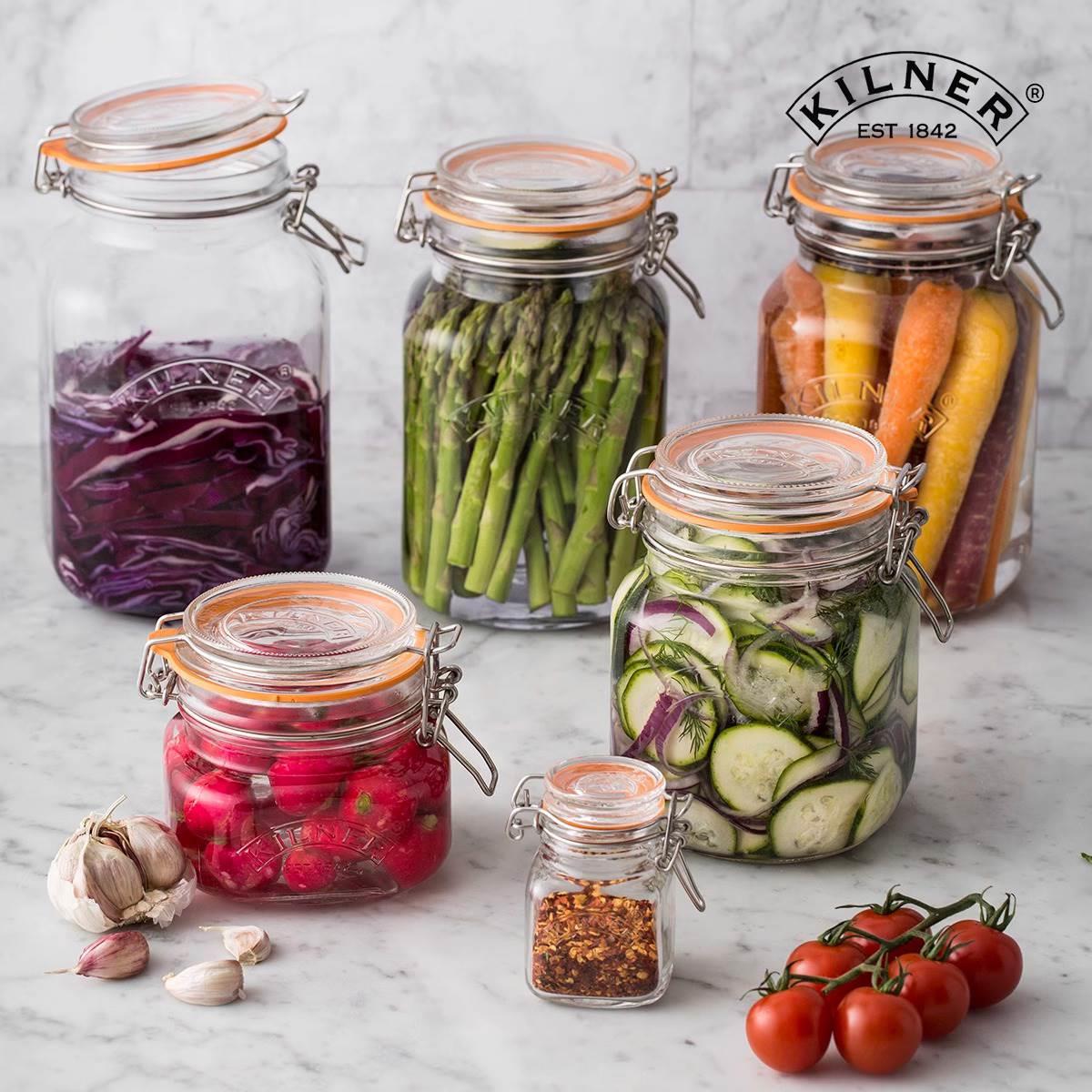 英国KILNER托普密封罐加厚玻璃厨房储物瓶子泡菜茶叶杂粮收纳姜妍