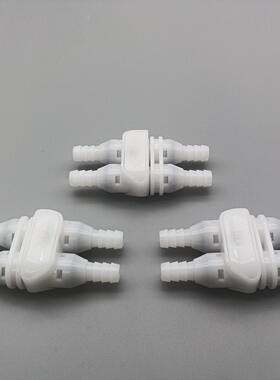 CPC国产白色双头快速连接器双通道快速接头双端公母