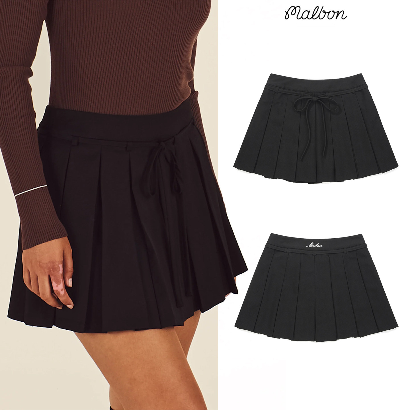 2026春夏韩国MALBON高尔夫裙运动休闲速干松紧腰百褶裙防走光短裙,运动/瑜伽/健身/球迷用品,高尔夫裙,淘宝优惠券,粉丝福利购,淘宝优惠卷