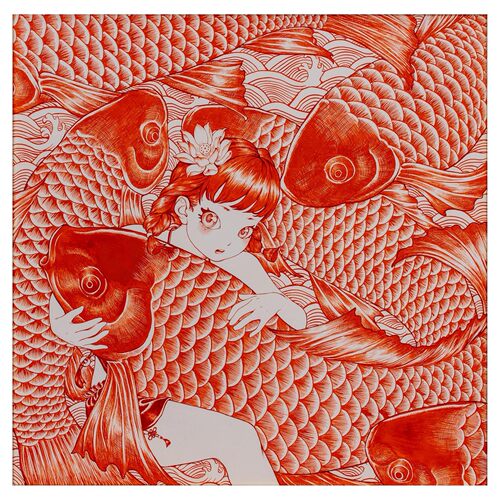 李璟《年年有鱼鱼鱼鱼鱼鱼》艺术年画