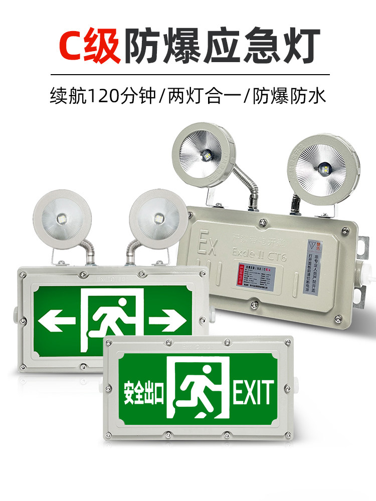 防爆应急灯安全出口疏散指示灯标识灯a型36V集中电源控制24V