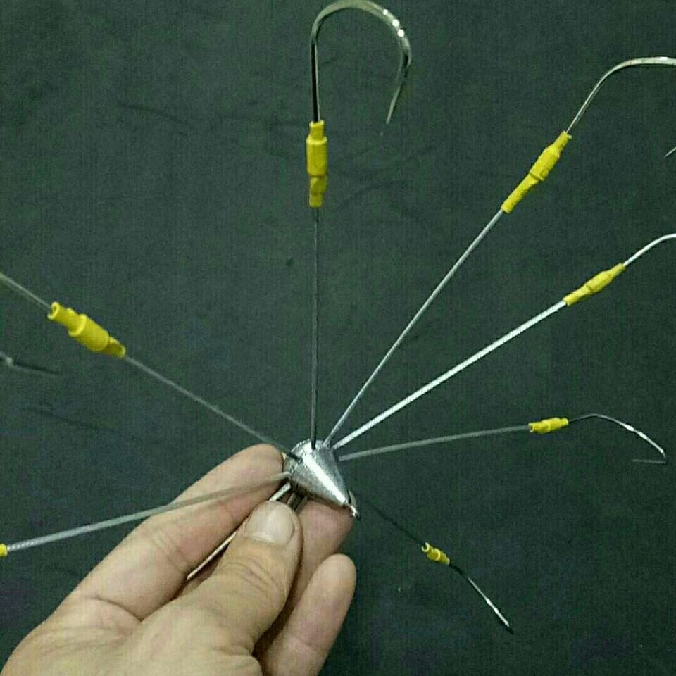 越南锚钩新款直径40厘米十爪锚钩可视鱼杆手工钓鱼可视大盘钩鲫鱼