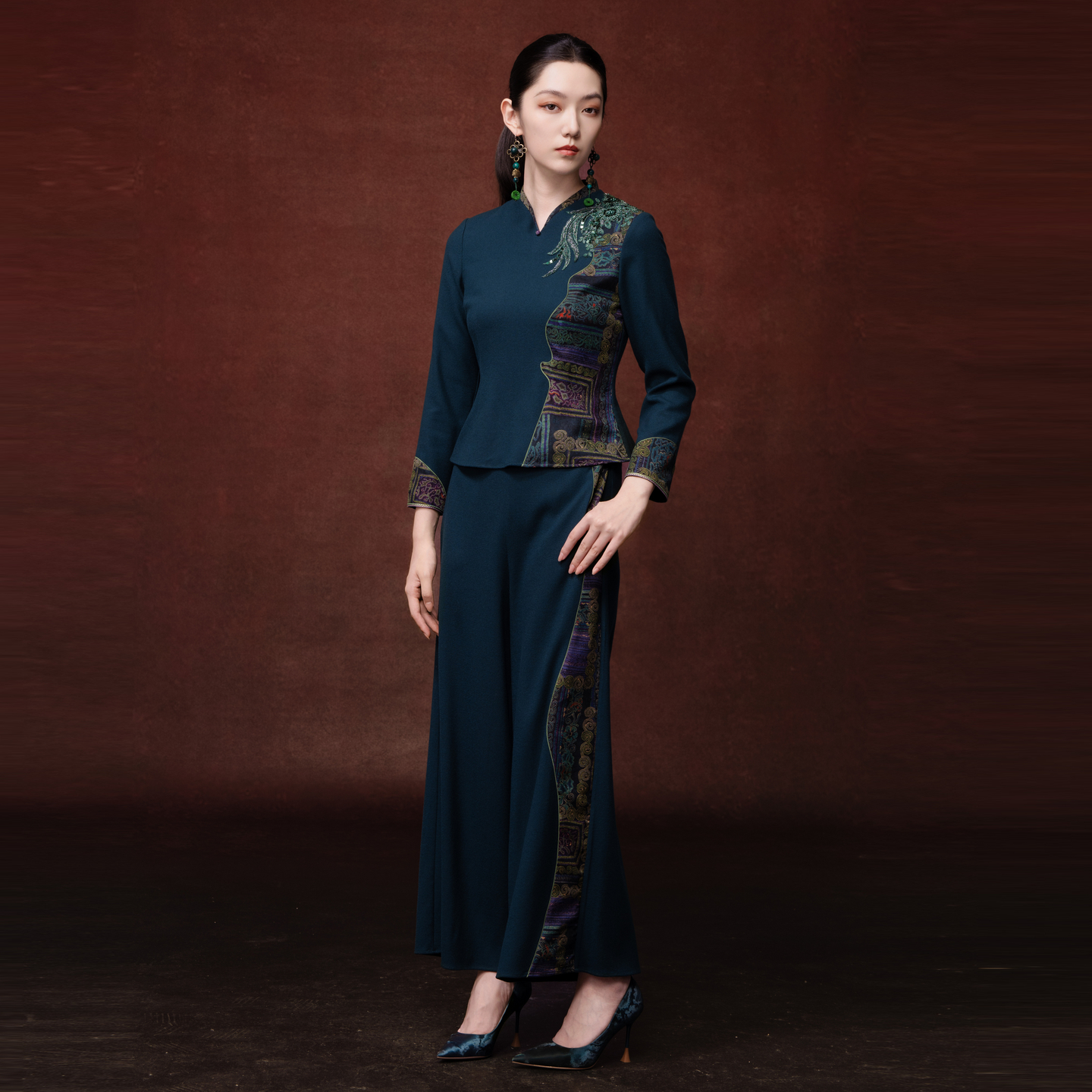 新中式国风新款气质 月华苗绣上衣954217555