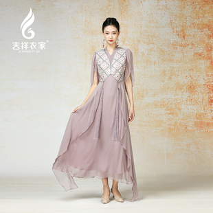 盈盈一水间连衣裙 女装 吉祥衣家新中式 国风高定真丝气质显瘦修身