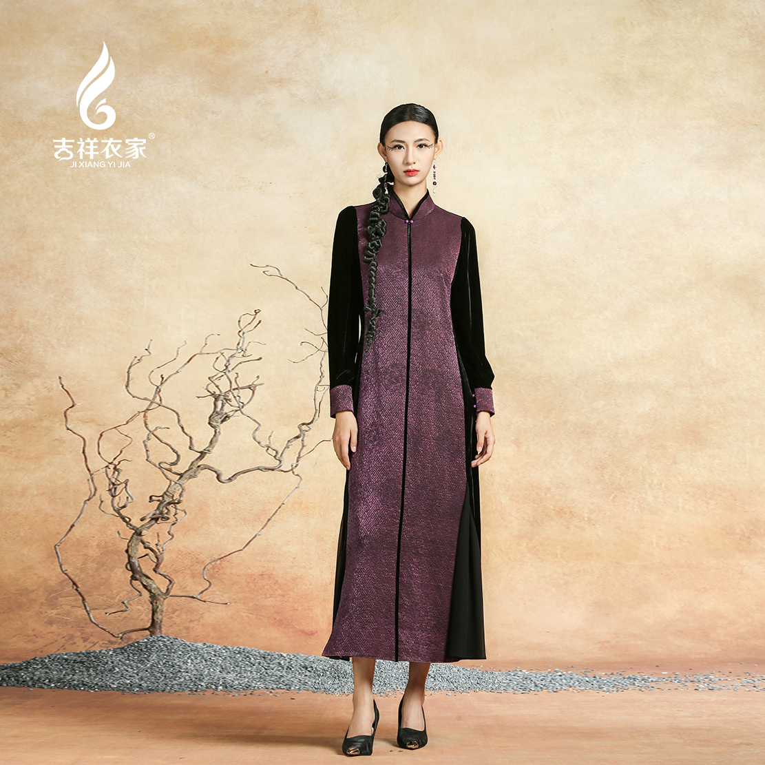 吉祥衣家新中式景仪凤凰游连衣裙