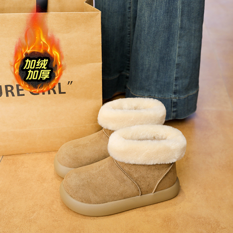 白鹿同款加绒加厚雪地靴女
