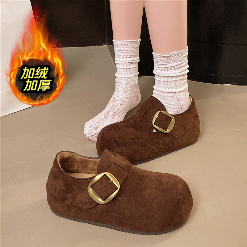 杨幂同款全包加绒勃肯鞋女