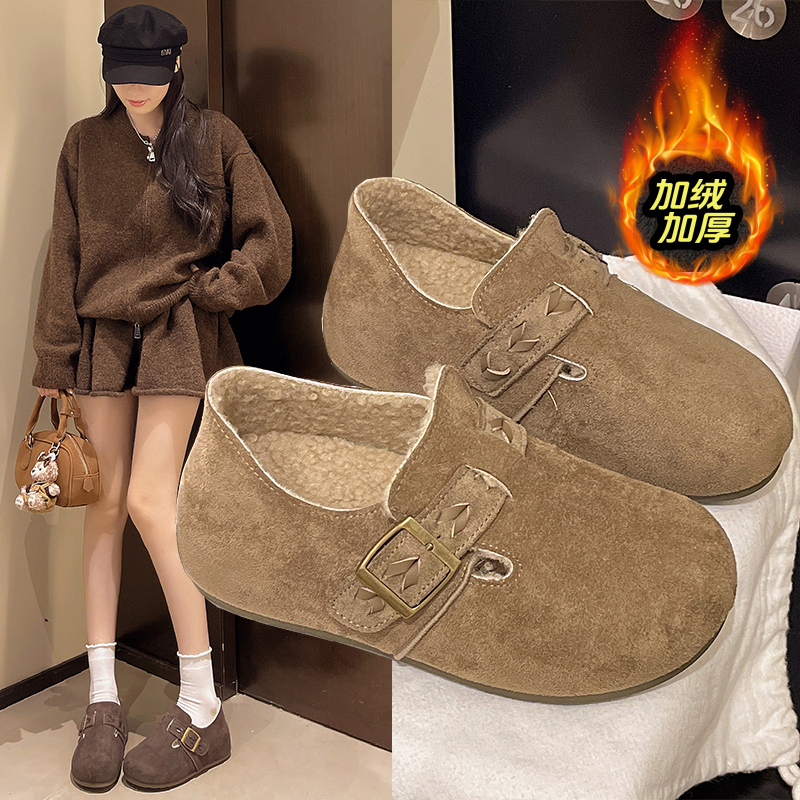 赵露思同款内增高加绒勃肯鞋女