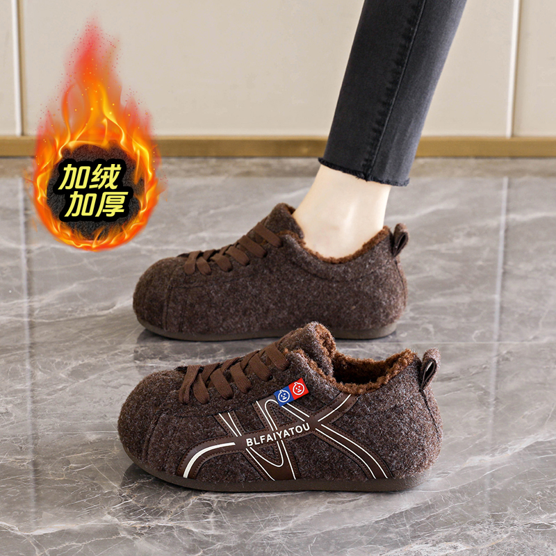 赵露思同款加绒保暖德训鞋女