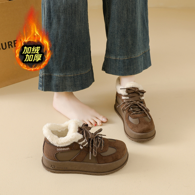 赵露思同款加绒加厚勃肯鞋女