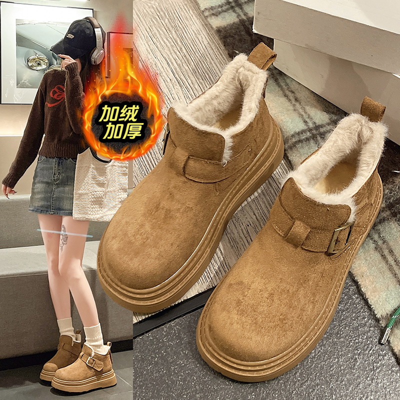 赵露思同款加绒勃肯鞋女