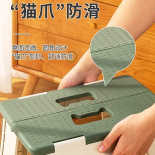 凳塑料小板凳户外马扎便携式 折叠凳子家用加厚换鞋 儿童可折叠椅子
