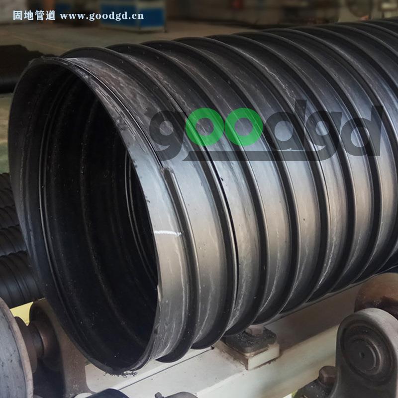 定制pe塑钢缠绕管排水管厂家 hdpe塑钢管塑胶pvc钢带波纹管dn200