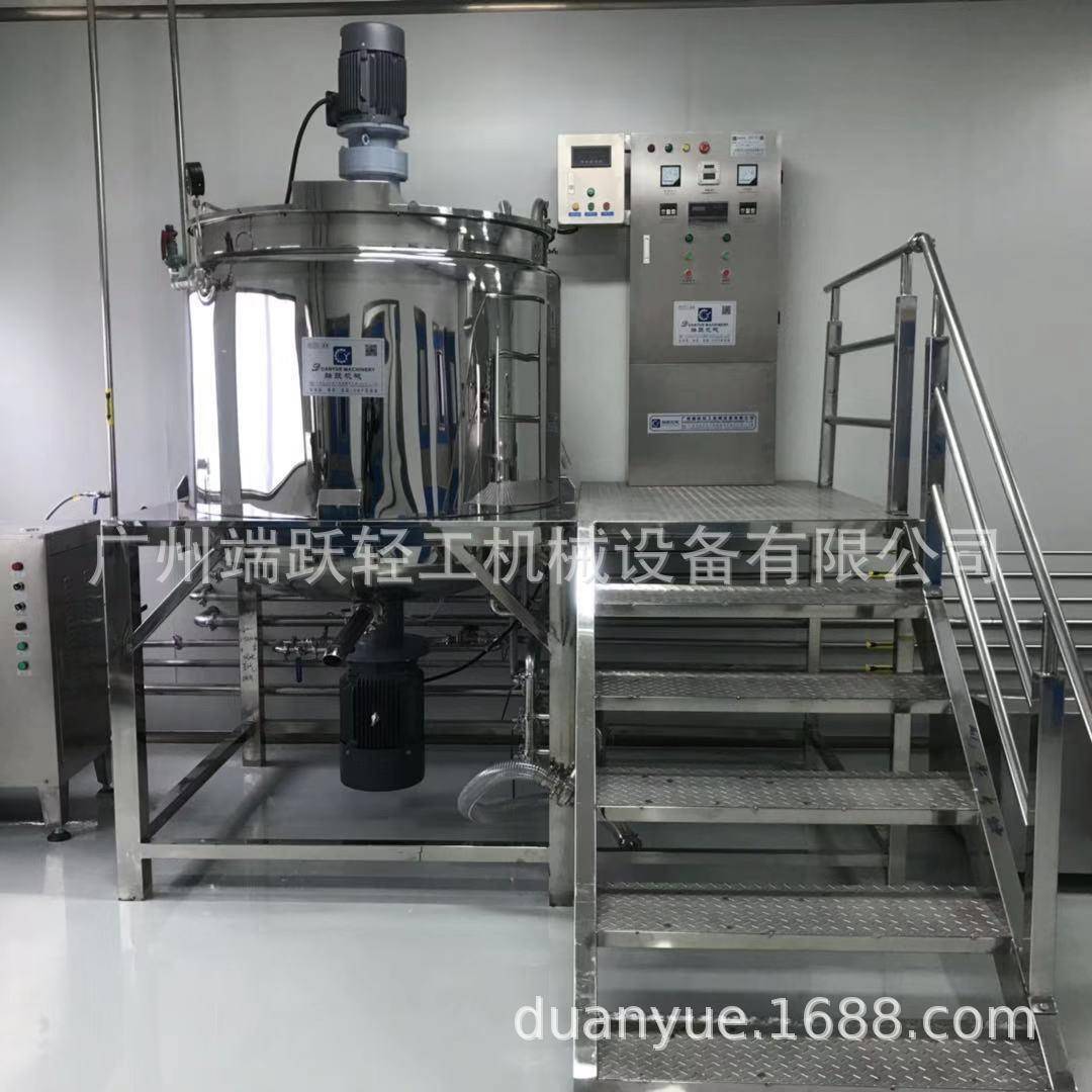 500L不锈钢液体均质搅拌锅蒸汽加热电加热搅拌锅PLC控制搅拌锅