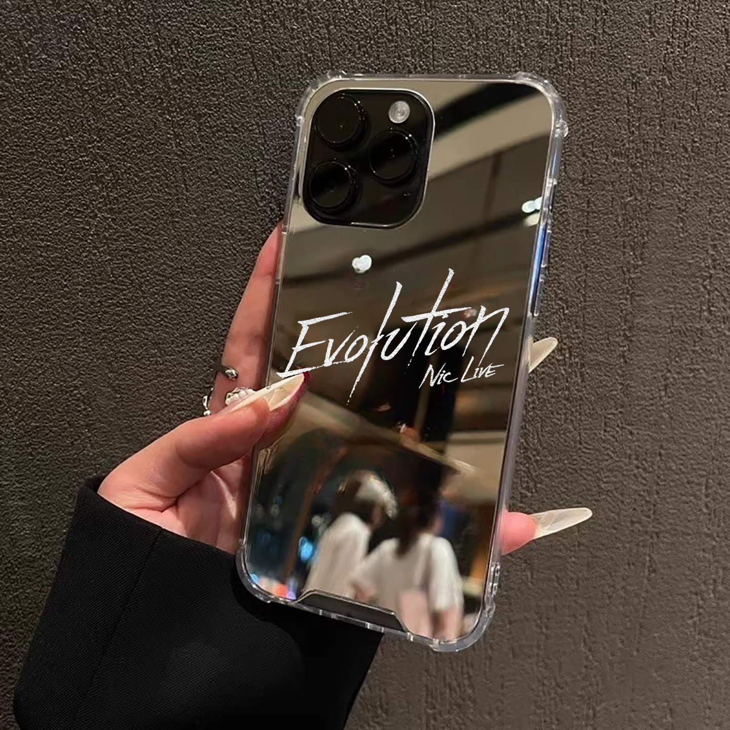 谢霆锋EvolutionNive苹 果适用iPhone15苹 果14手机保护壳16ProMax荣耀进化华为Mate70Pro镜面P70补妆oppo个