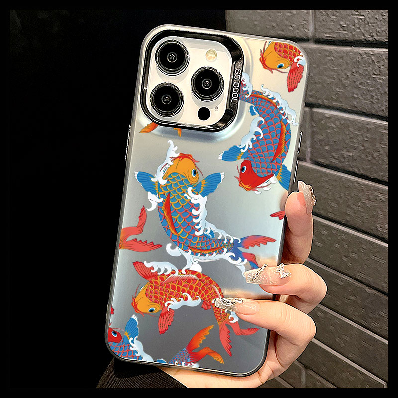 适用于苹果iphone15promax手机壳龙年锦鲤14plus保护套新年款好运13p潮牌12女11pro小众简约xs网红xr全包防摔