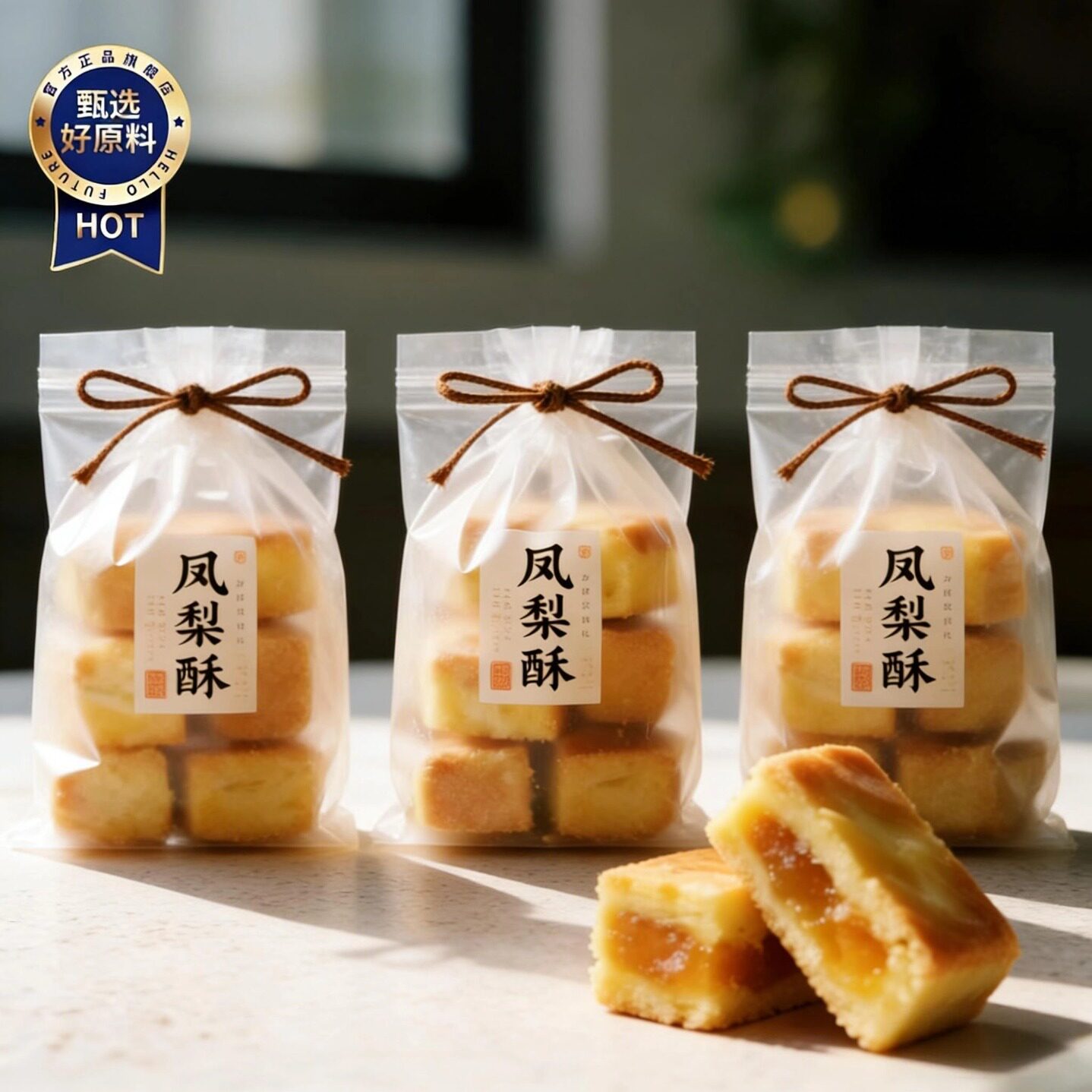 【央妈推荐】台湾正宗凤梨酥铁盒子福建鼓浪屿中式糕点手工点心