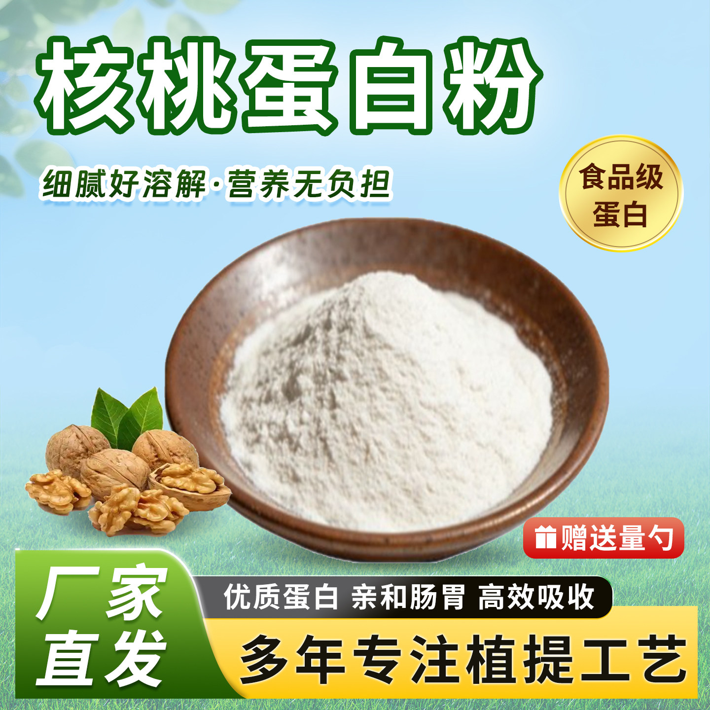 核桃蛋白粉80%核桃提取 植物蛋白 营养增补剂 食品级原料源头工厂