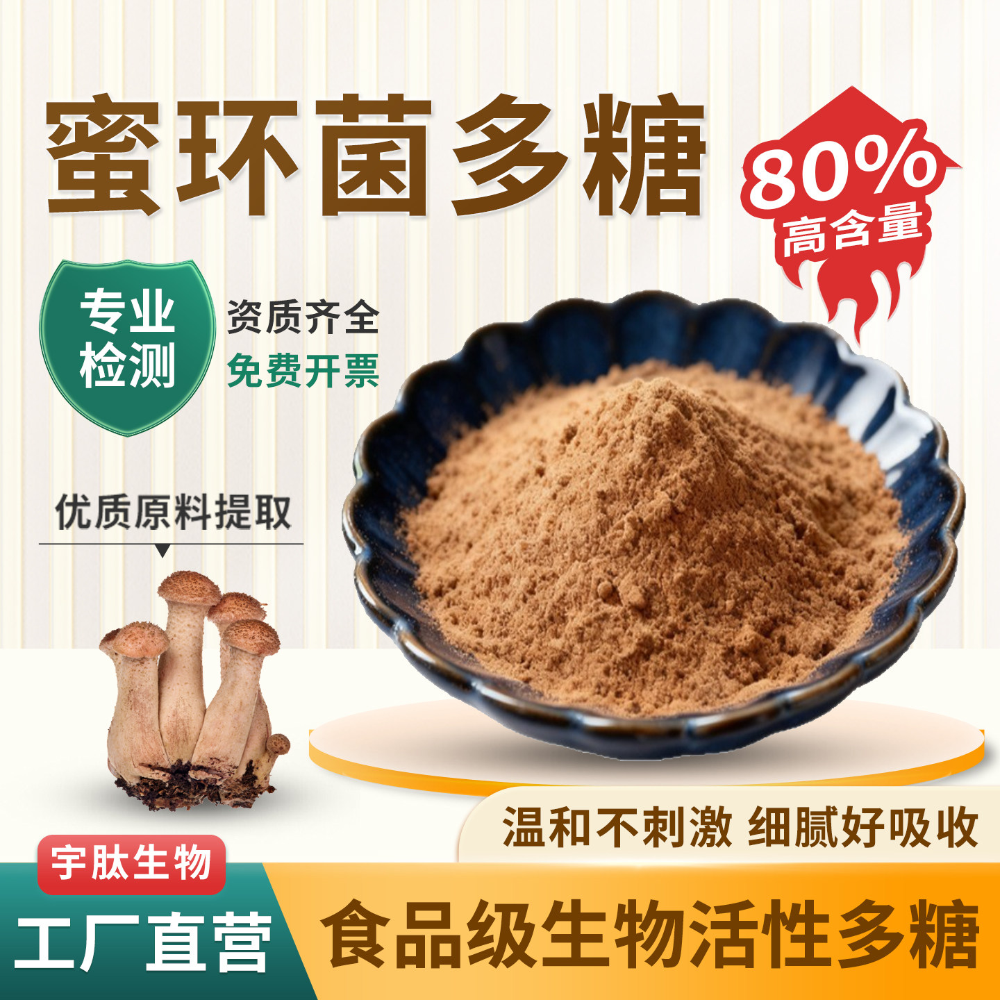 蜜环菌多糖80% 蜜环菌提取物蜜环菌粉 蜜环菌子实体萃取 现货供应