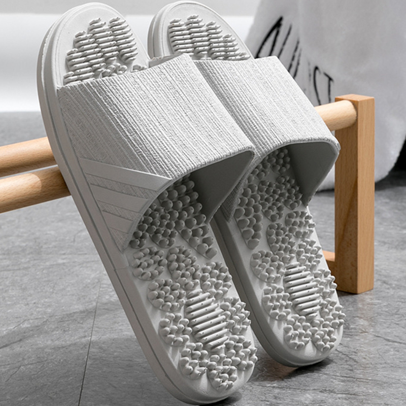 2024新款足底按摩拖鞋男士室内家居防滑浴室洗澡大码家用4647凉拖