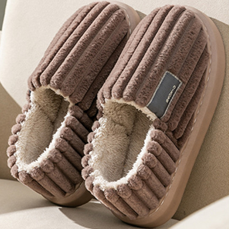 2024新款大码4647棉拖鞋男士冬季室内家居包跟厚底保暖棉鞋4849女