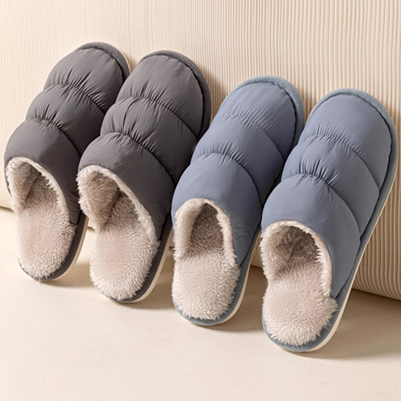 棉拖鞋男士冬季2024新款室内家居保暖防滑毛毛拖鞋女静音地板防水