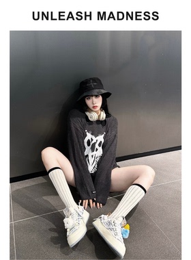 Unleash Madness 十字花渔夫帽休闲黑色水桶帽情侣休闲帽