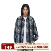 梓渝同款 404MOB美式 扎染花卉刺绣长袖 衬衫 男磨毛加厚情侣外套女