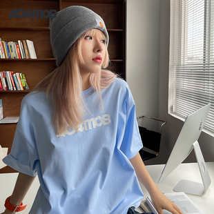 纯色宽松短袖 打底衫 情侣T恤男女 半袖 404MOB基础多色圆领2024夏季