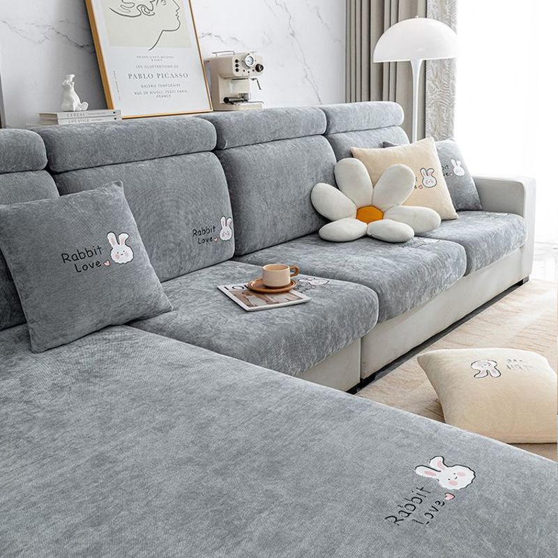 卡通雪尼尔沙发套罩新款2025四季万能通用靠背套罩笠防滑沙发垫子