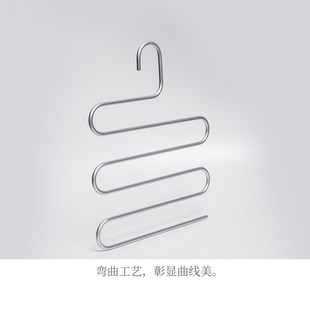 架多功能铝h合金收纳神器多层家用创意衣架S型厂家直销 裤